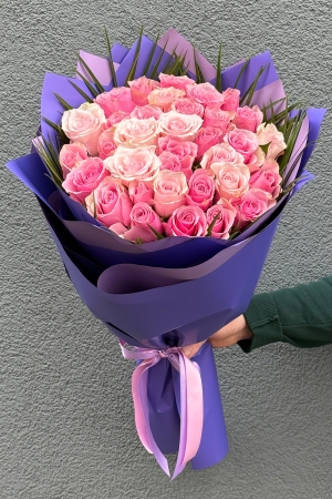 35 Pembe Gül Buketi