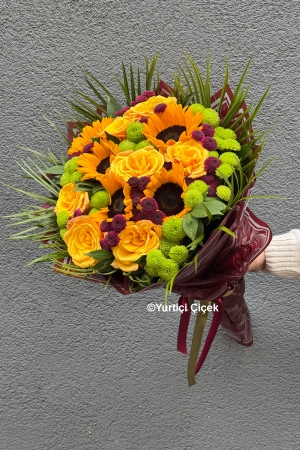 Ay Çiçeği Buketi 4