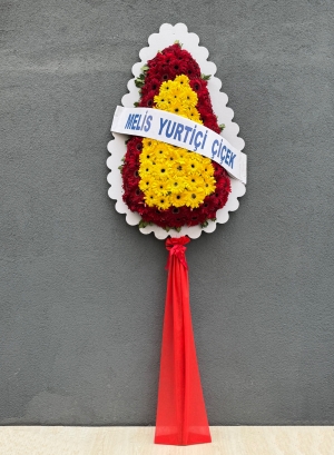 Tekli Sarı - Kırmızı Ayaklı Sepet